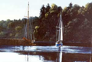 sailboats heading out