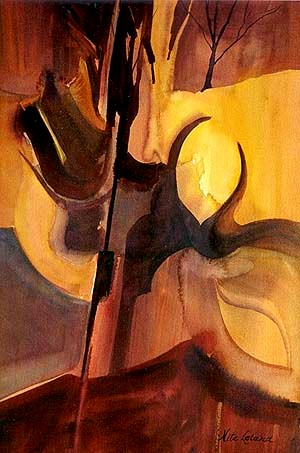 Autumn  an original watercolor abstraction by Nita Leland